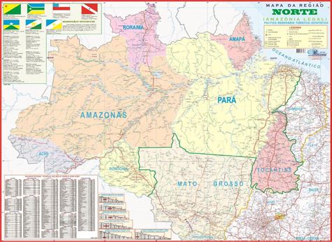 Mapa Político Da Região Norte - Mapa Político da Região Norte do Brasil - Doc Sports™