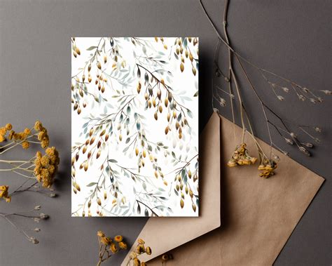 Watercolor Pussy Willow Patterns Watercolor Pussy Etsy