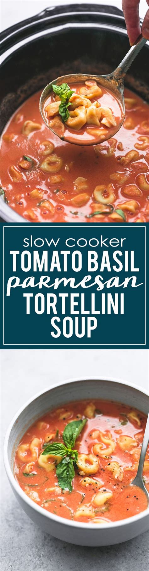 Slow Cooker Tomato Basil Parmesan Soup