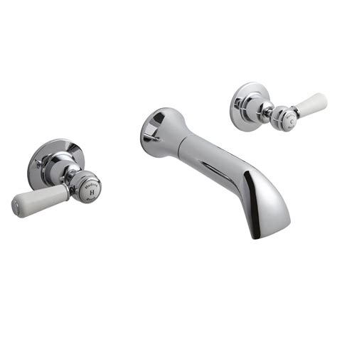 Hudson Reed Topaz Wall Mounted Bath Spout And Stop Taps Bc Dx