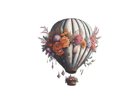 Hot Air Balloon Watercolor Svg Clip Art Graphic By Phoenixvectorarts Creative Fabrica