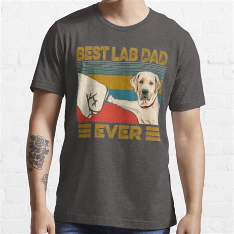 Labrador Retriever Best Lab Dad Ever Vintage T Shirt T Shirt For Sale