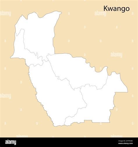 high quality map  kwango   region  dr congo  borders