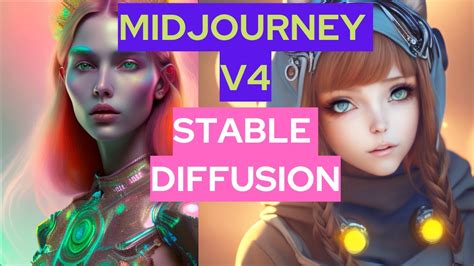 MidJourney V4 Style Stable Diffusion Images Tutorial Free Colab YouTube