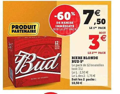 Promo Bi Re Blonde Bud Chez U Express Icatalogue Fr