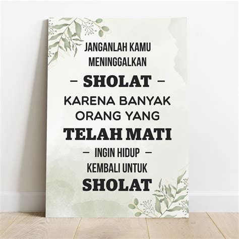 Jual Poster Janganlah Kamu Meninggalkan Sholat Karena Telah Banyak