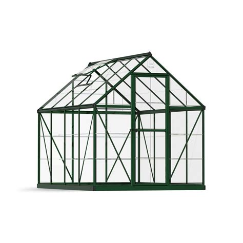 CANOPIA By PALRAM Harmony 6 Ft X 8 Ft Green Clear DIY Greenhouse Kit