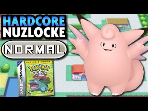 Pokemon LeafGreen Hardcore Nuzlocke Normal Type Pokemon Only No Items No Overleveling YouTube