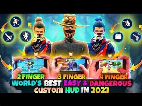 EASY TOP 5 WORLD S BEST CUSTOM HUD IN 2023 FREE FIRE 3 FINGER CLAW