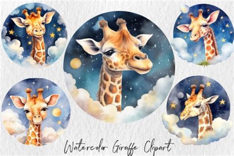 Watercolor Giraffe Baby Graphic by northseastudio · Creative Fabrica