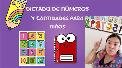 Dictado De Números Y De Cantidades Para Niños De Preescolar Youtube