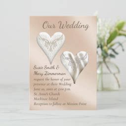 Elegant Blush Gay Wedding Invitation Zazzle