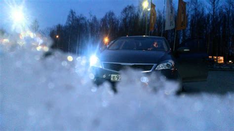 ДХО в фары киа сид - YouTube