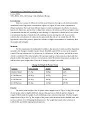 Osmolarity In Potato Cells Determination Of Osmolarity In Potato