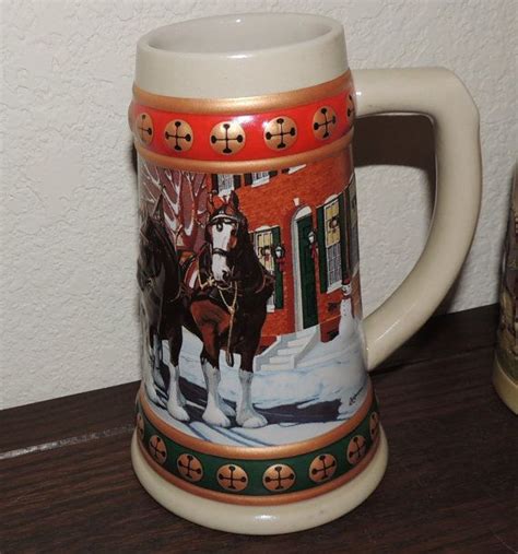 Items Similar To 1993 Budweiser Christmas Beer Stein Mug Clydesdales