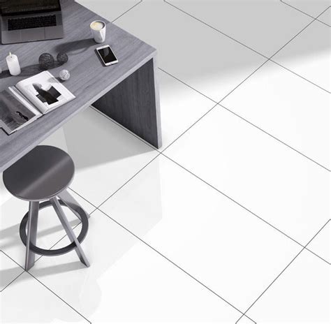 Plain White 24x48 Polished Porcelain Tile Oasis Tile