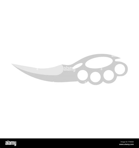 Knife vector brass knuckles design weapon gun illustration crime black ...