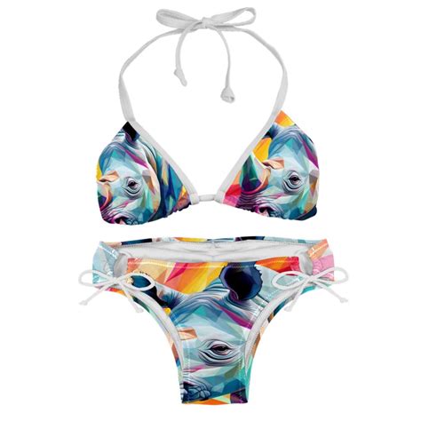 Rhinoceros Detachable Sponge Adjustable Strap Bikini Set Two Pack For Versatile Swim Suit