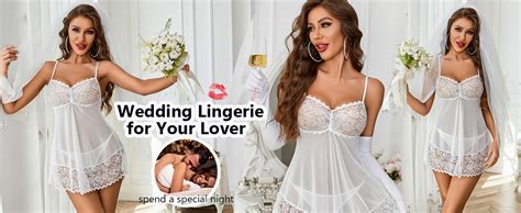 Avidlove Sexy Babydoll Lingerie For Women Lace Chemise Nightgowns Bride Lingerie Wedding Nightie