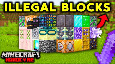I COLLECTED EVERY ILLEGAL BLOCK In Minecraft Hardcore Hindi YouTube