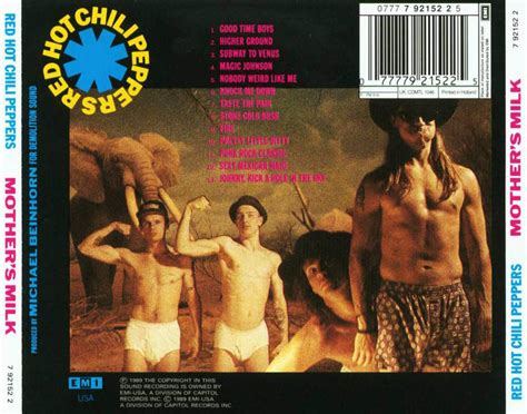 Car Tula Trasera De Red Hot Chili Peppers Mother S Milk Portada