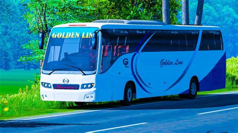 Golden Line Hino Rm2 Ac Bus Kushtia To Dhaka Ets2 Bangladesh Map Youtube