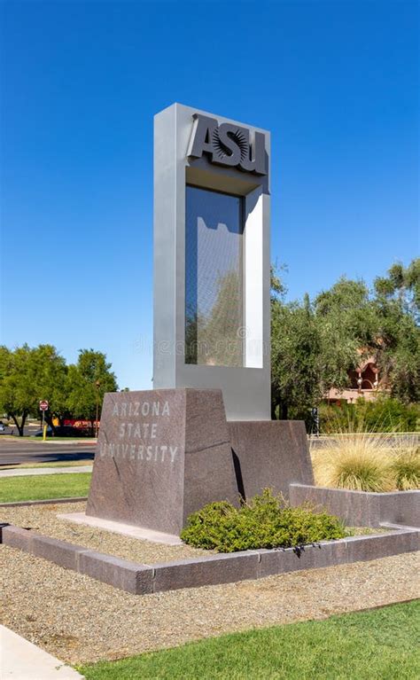 Arizona State University Sign on Campus in Tempe, AZ Editorial Stock ...