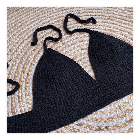 Top De Ganchillo Bralette De Ganchillo Moda Lenta Bikini Sostenible Ropa De Ganchillo