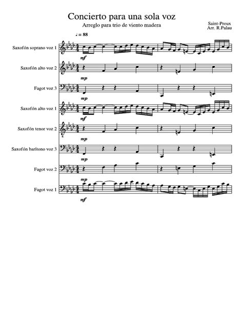 Peça Musical Para Uma Só Voz - Concierto para Una Sola Voz-Partitura y Partes PDF | PDF