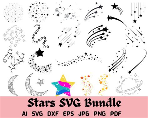 Shooting Star Svg Star Svg Stars Svg Shooting Star Cutfile Sparkle