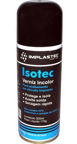 Verniz Incolor Isolante Isotec Aerossol 170g 300ml Implastec