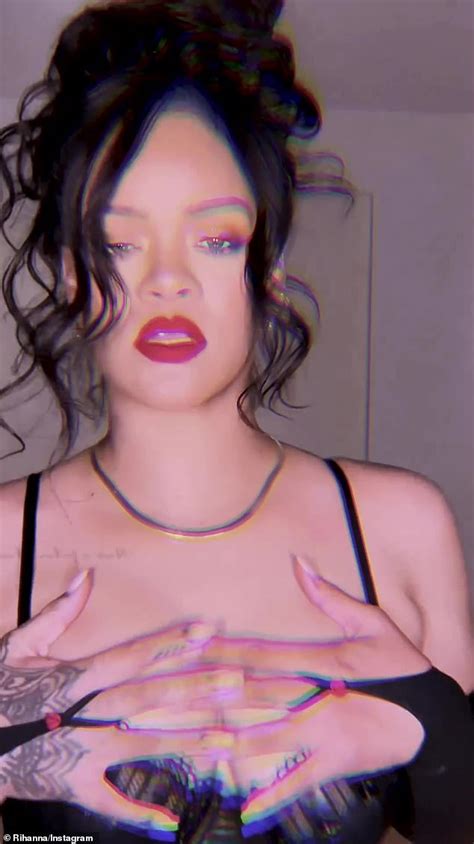 Rihanna Puts On VERY Racy Display In Black Lacy And Leather Lingerie As She Promotes Savage X