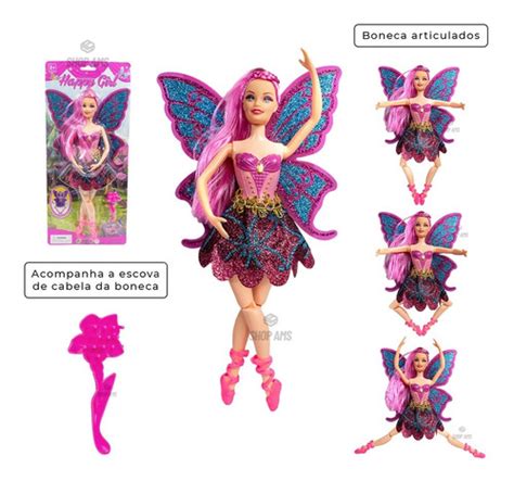 Boneca Bailarina Asas Ballet Articulada 30cm Promoção