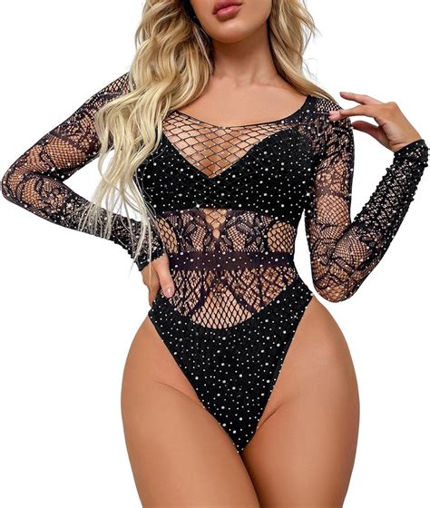 Amazon Liuyffan Women Sexy Lingerie Fishnet Bodystocking Underwear Nightwear Chemises
