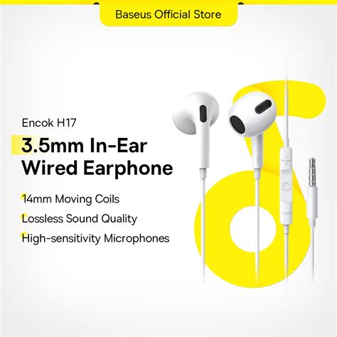 Baseus H17 Encok Lateral In-Ear Wired Earphone (3.5mm) | Shopee Malaysia