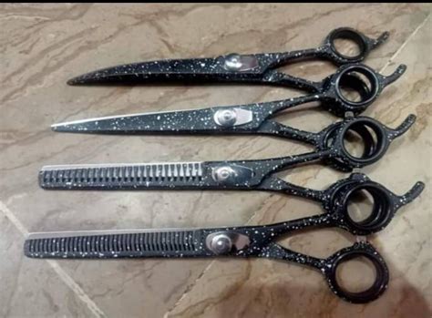 black mist  dog grooming shears set jack shears