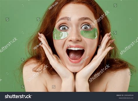 Beautiful Surprised Half Naked Topless Redhead Stock Photo Shutterstock