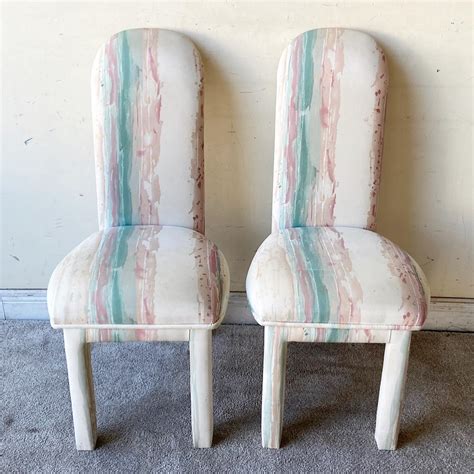 Postmodern Multi Colored Parsons Dining Chairs For Sale At 1stdibs