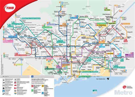 Metro Barcelona Mapa 2021 Barcelona Metro Mapa Pdf Co
