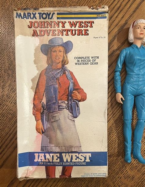 Vintage Marx Johnny West Adventure Jwa Jane West Wbox Red Cream