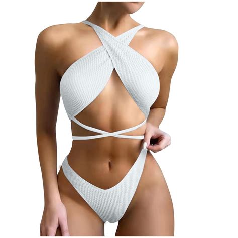 Youyipin Womens Swimsuits Piece Sexy Cute Underwire Cutout Swimsuit Halter Bikini Set Women