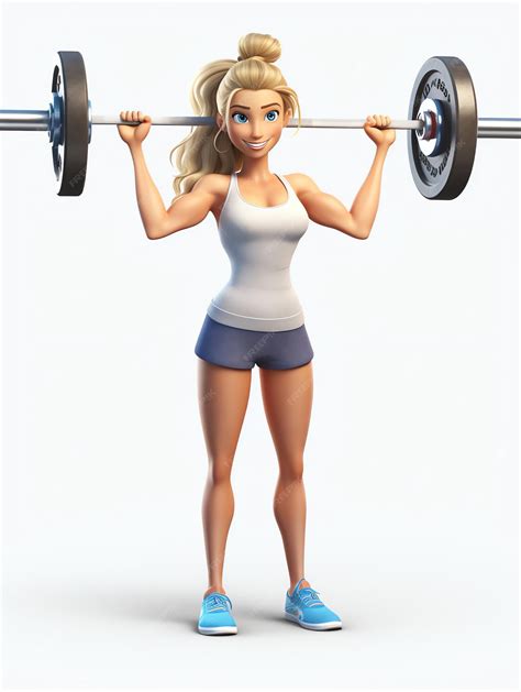 Premium AI Image | 3d pixar character potraits of fitness