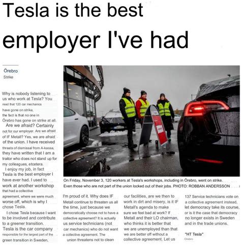 Tesla employee laments escalating union strike in Sweden: “Why is ...