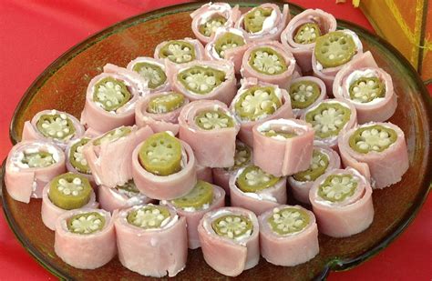 Okra Rollups Pickled Okra And Deli Ham Appetizer