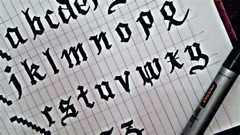 gothic calligraphy alphabet