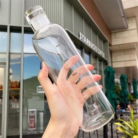 Gourde Bidon Transparent Ml Bouteille D Eau Transparente Avec