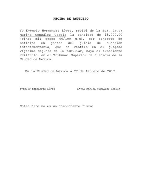 Recibo De Anticipo Pdf Justicia Crimen Y Violencia