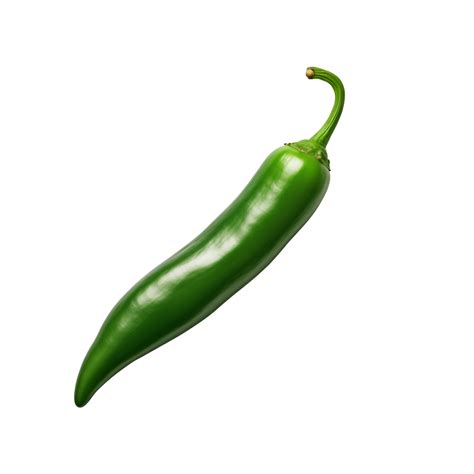 Ai Generated Green Hot Chili Pepper Isolated On A Transparent Background Png