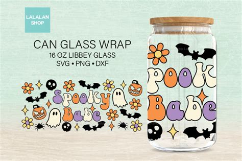 Spooky Babe Libbey Can Glass Oz SVG Graphic By LalalanShop Creative
