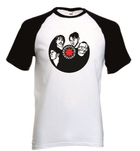 Camiseta Raglan Manga Curta Red Hot Chili Peppers Produtos Elo